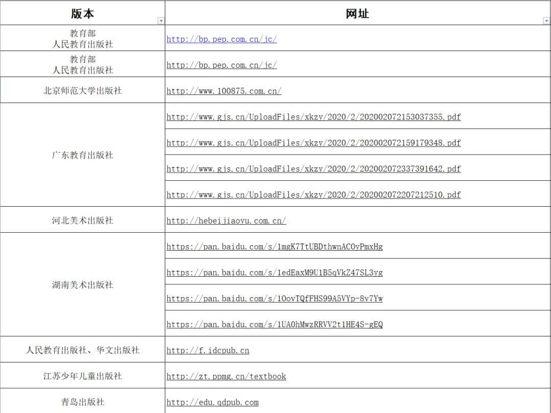 人民教育出版社中小学国家课程教材电子版,在线学习