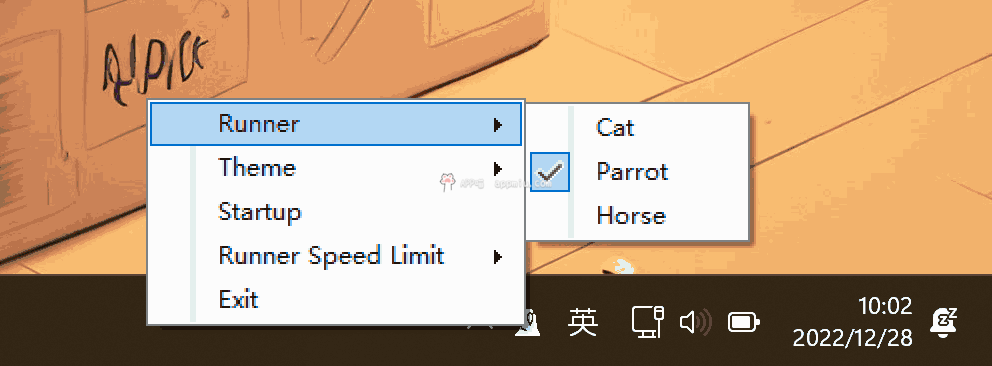 RunCat在菜单栏任务栏养一只猫-APP喵-阿喵软件