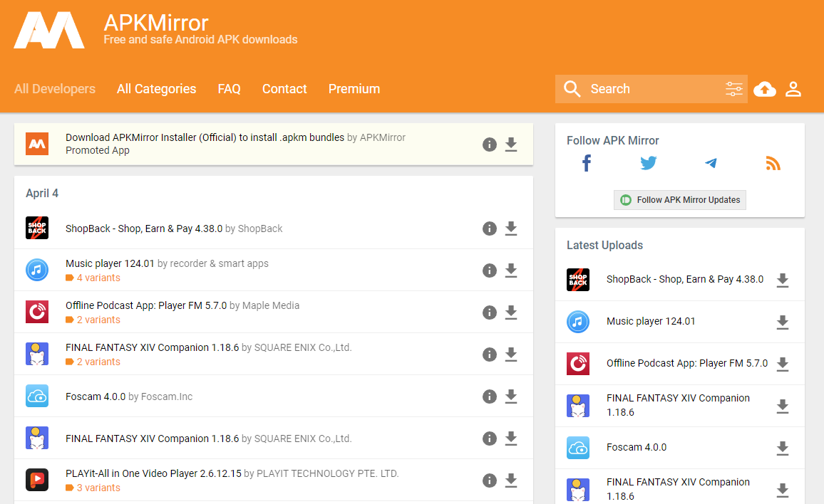 APKMirror免费安全的apk下载站-APP喵：软件资源