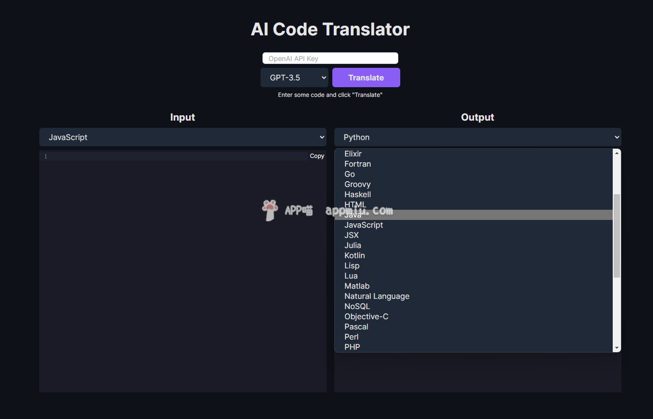 AI Code Translator：AI转换代码语言-APP喵-阿喵软件