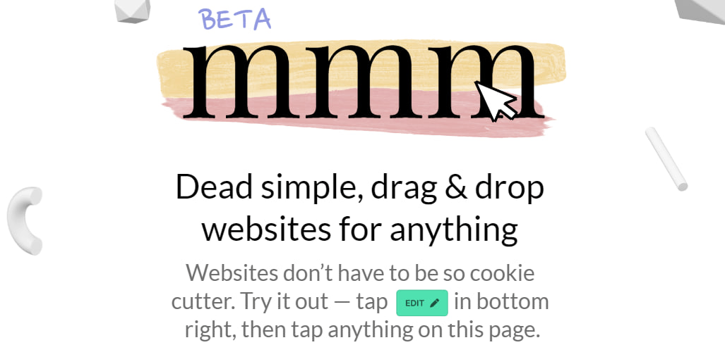 mmm.page，一个拖动式生成网站工具-APP喵：软件资源