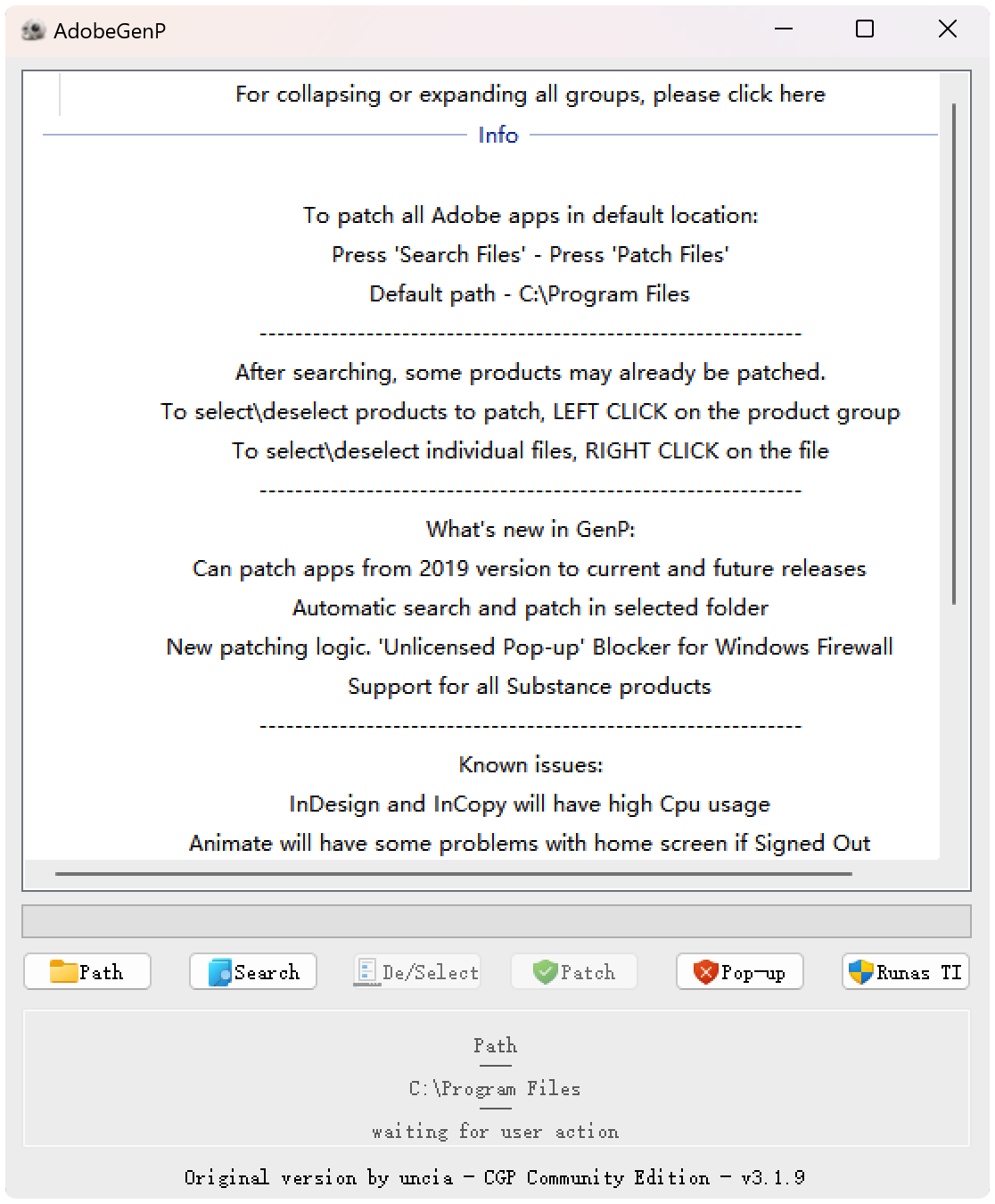 Adobe GenP的操作教程,Adobe 全家桶 通杀补丁(Windows)