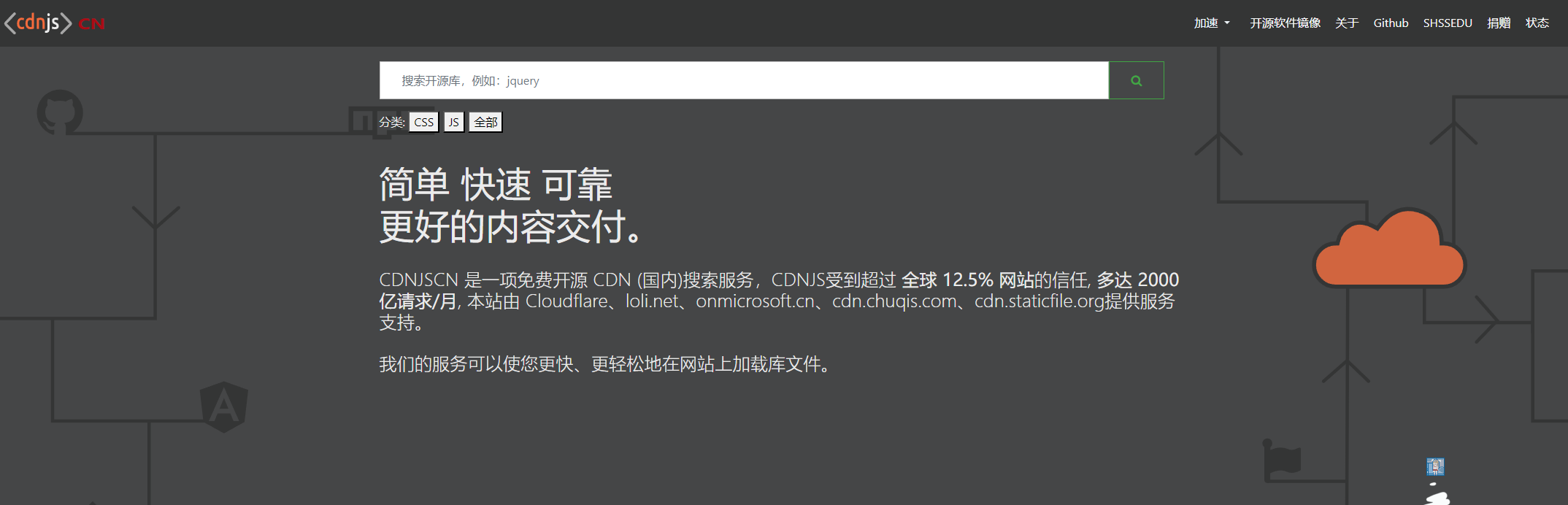 CDNJSCN 一项免费开源 CDN (国内)搜索服务