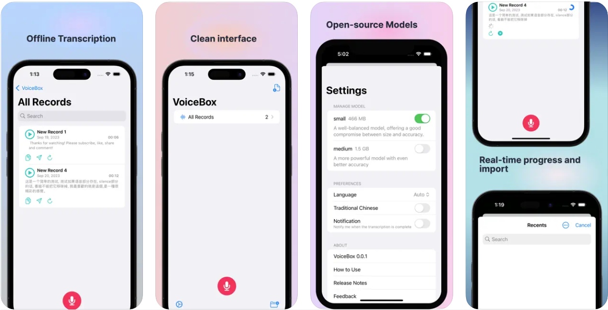 VoiceBox 语音转文本工具-APP喵：软件资源