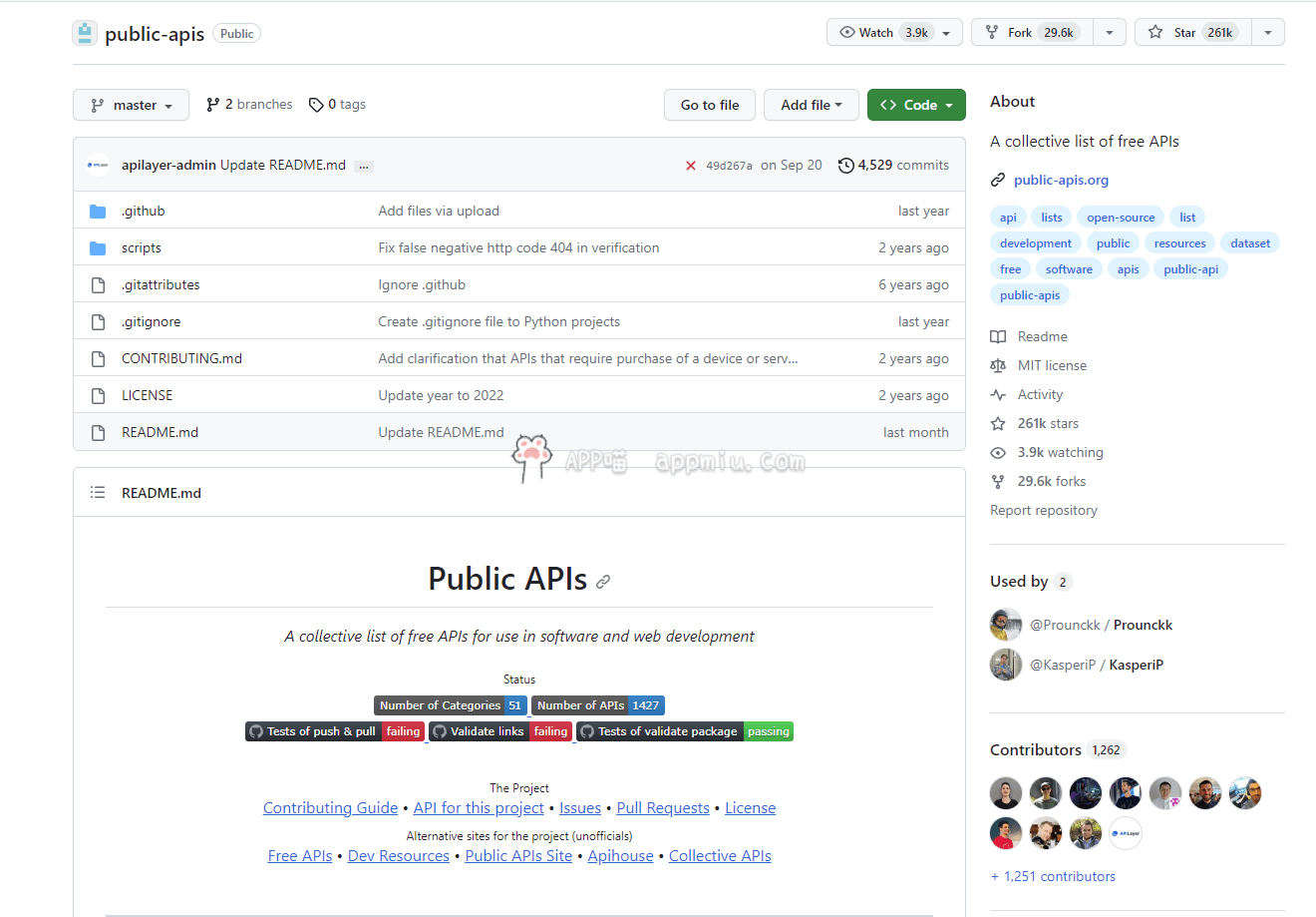 Public APIs免费 API 集合列表-APP喵-阿喵软件