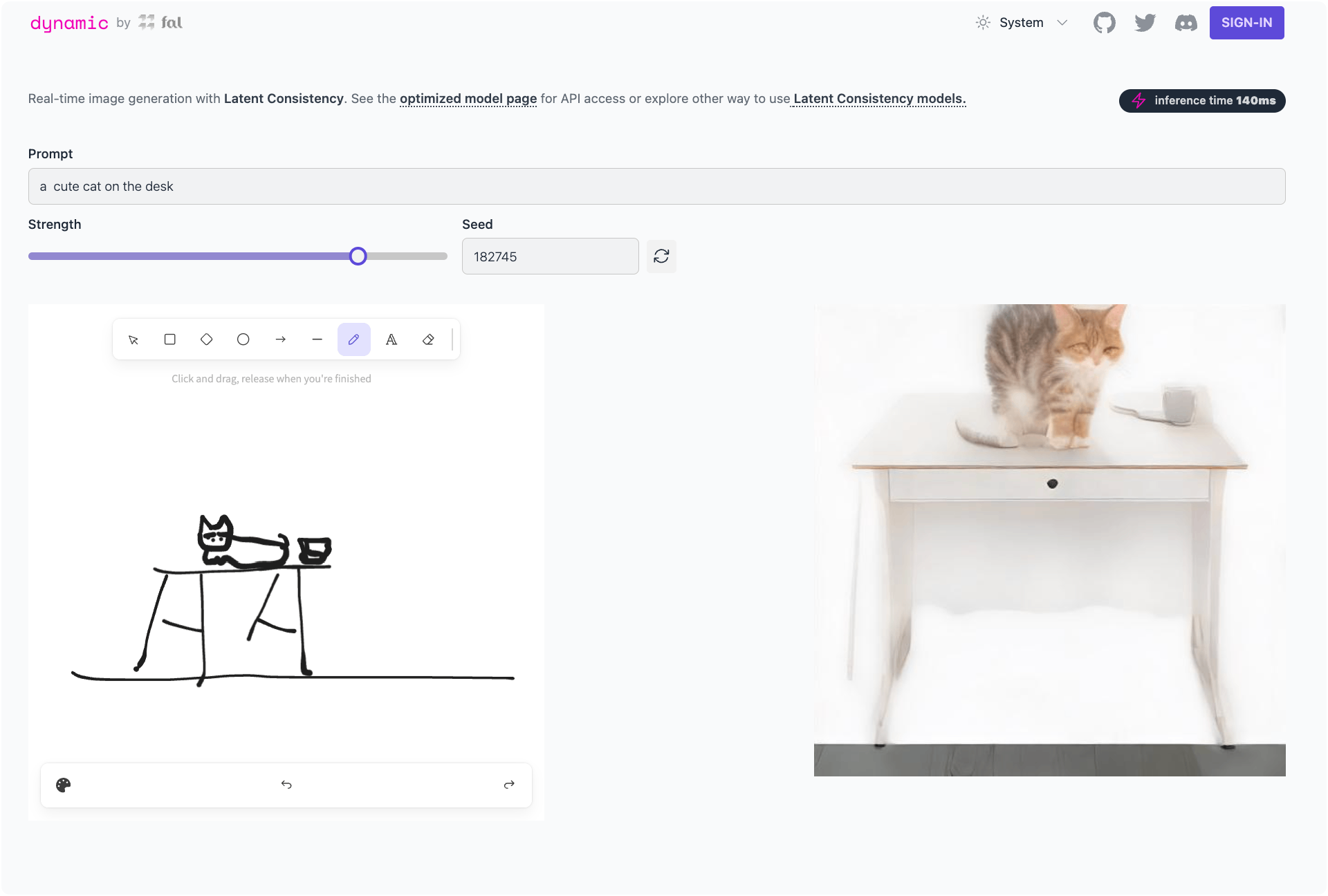 fal ai dynamic 手绘图AI实时生成图像工具