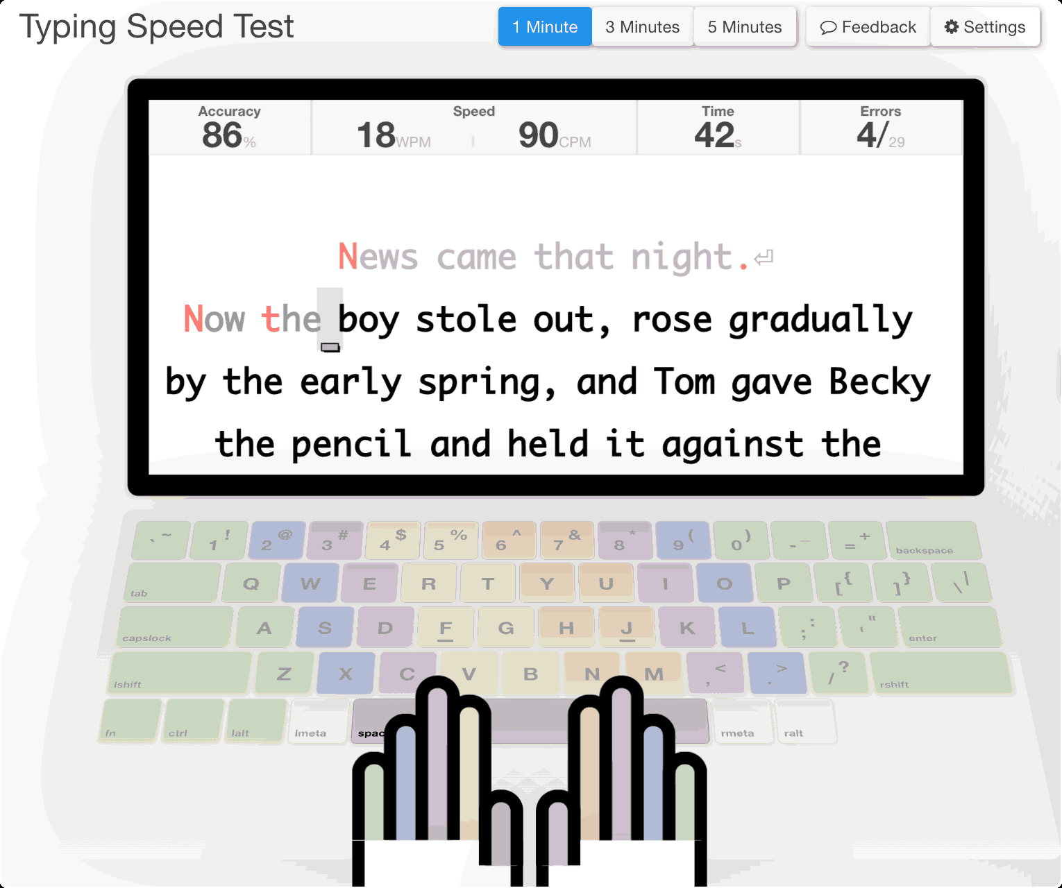 ThetypingCAT英语打字练习工具,提高打字速度和准确性