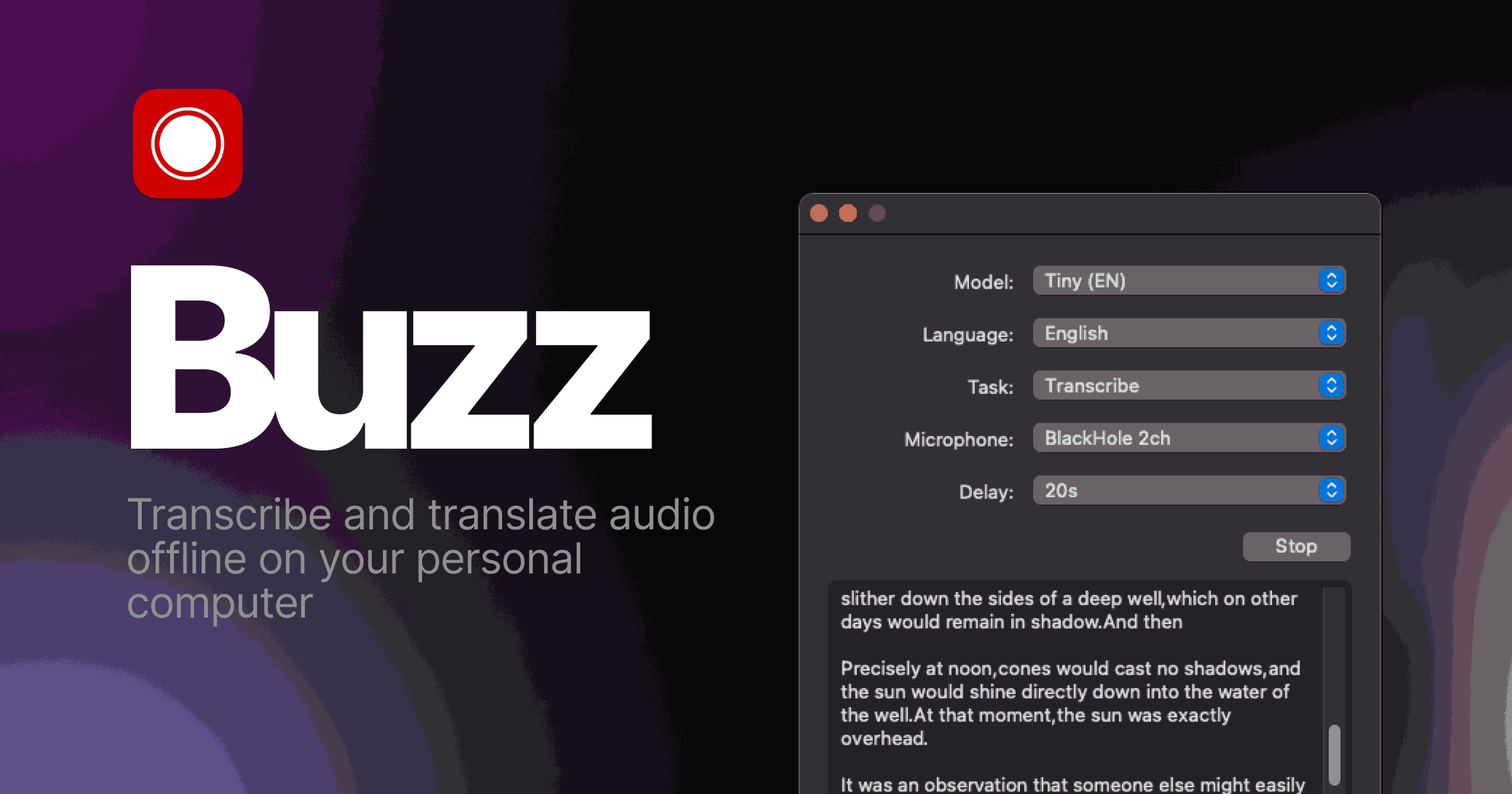 buzz利用OpenAI 的 Whisper 离线转录和翻译音频-APP喵：资源