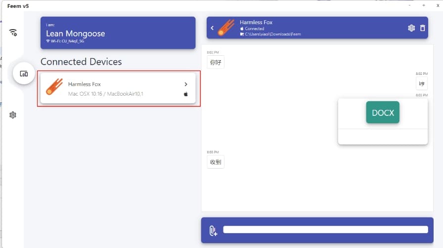 Feem - 一款全平台跨设备文件传输应用