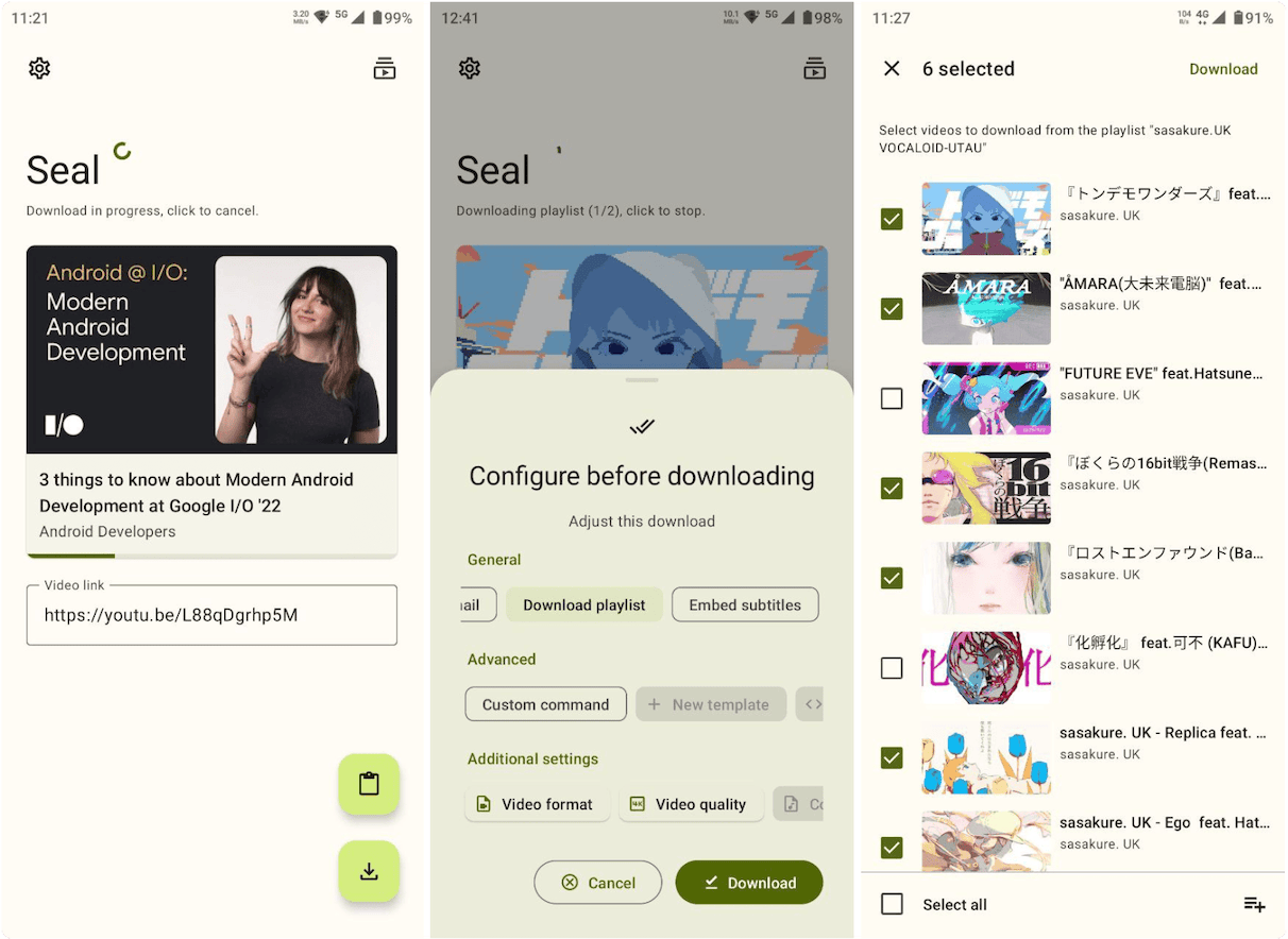 Seal海豹下载器,开源免费Android 视频/音频下载器,支持数千个平台的开源视频下载