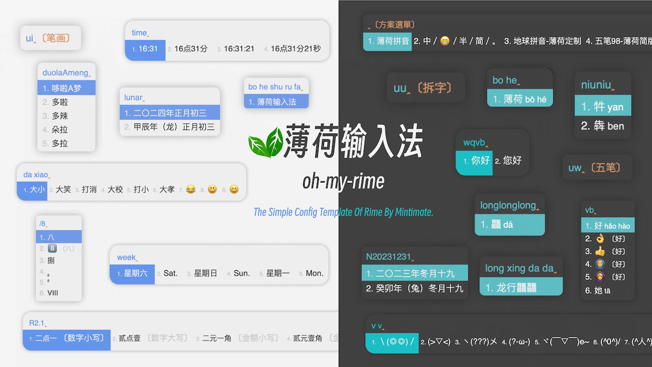 [输入法]oh-my-rime薄荷输入法，快速配置rime-APP喵：软件资源